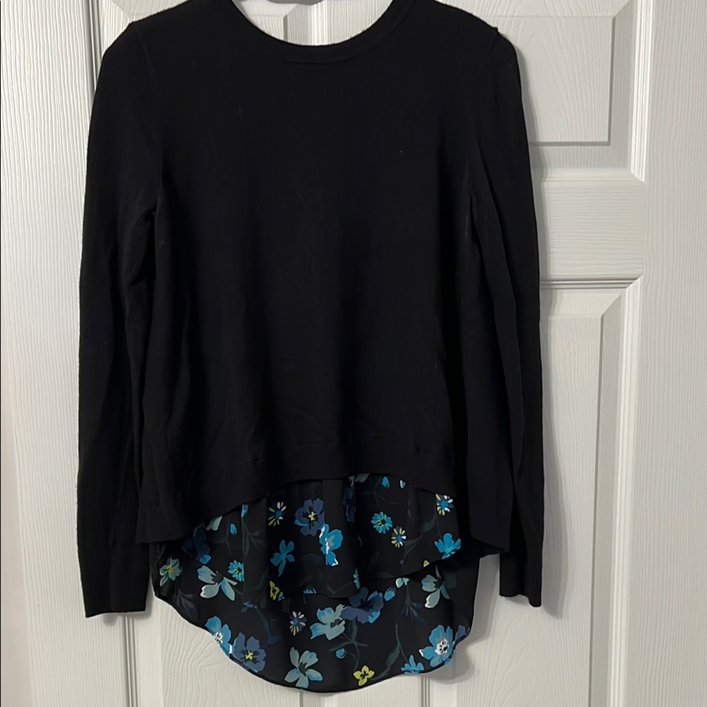 The Loft sweater Black with Floral detail